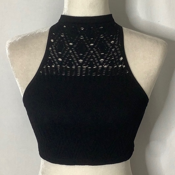 Free People So Bright Seamless Longline Halter Bralette Size M - Picture 2 of 16